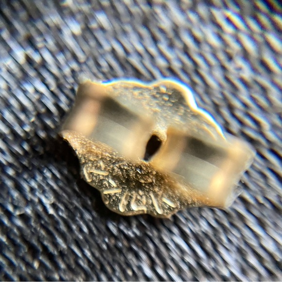 14K Yellow Gold replacement earring back *SINGLE* - Picture 2 of 5